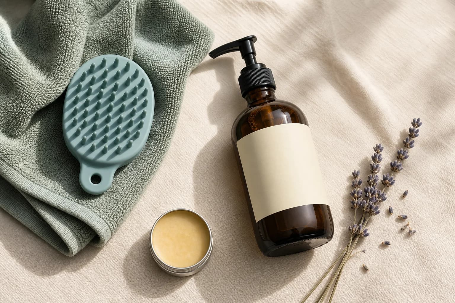 PawSpa starter kit essentials arranged on warm cream linen